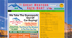 Desktop Screenshot of greatwesternautomart.com