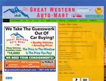 Tablet Screenshot of greatwesternautomart.com